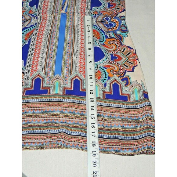 Lucy & Laurel Spaghetti Strap Cinch Waist Abstract Mini Shift Dress Sz. 4 - Picture 6 of 10